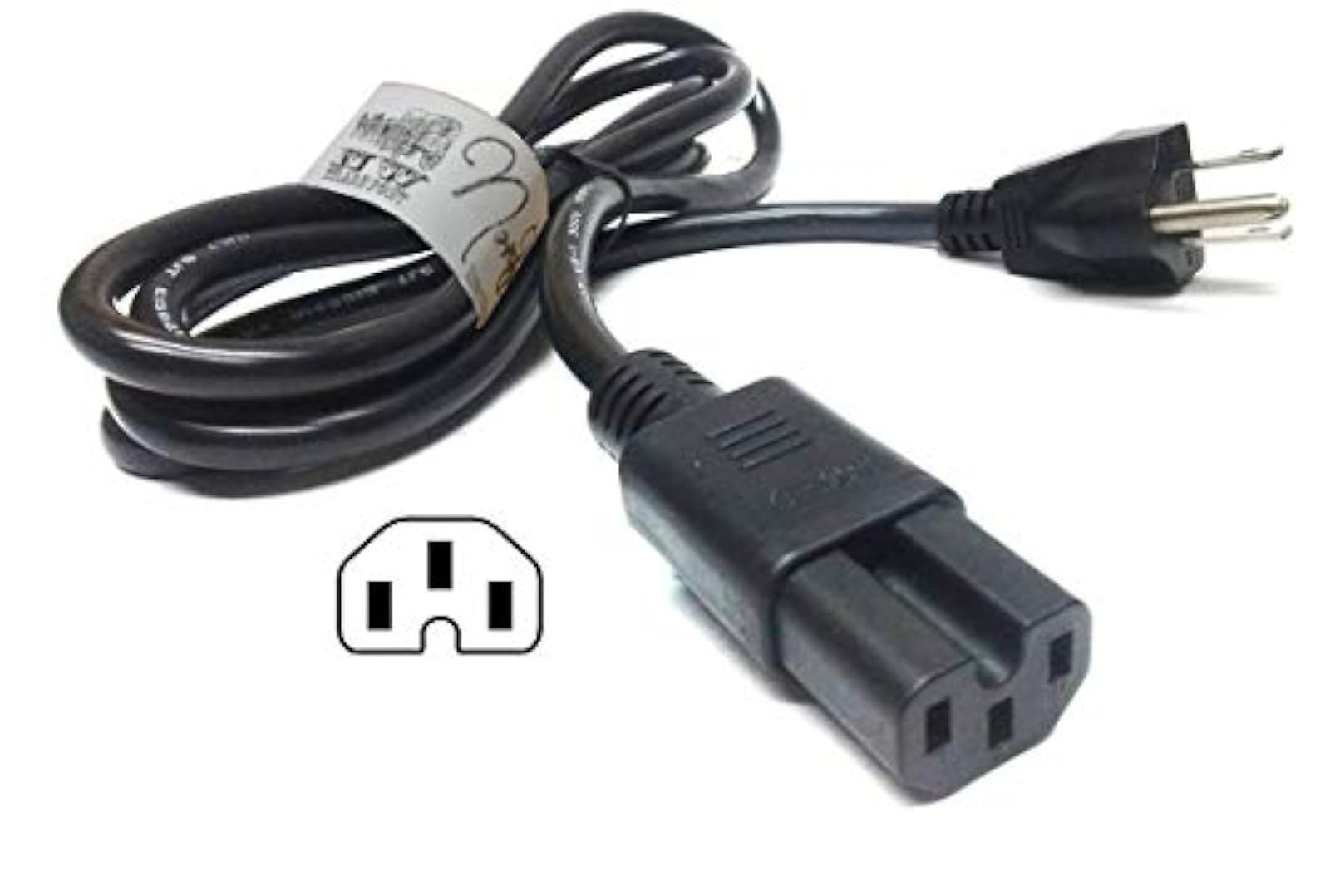 6FT AC Power Cord For Xbox 360 203W Notched Cable Ce 15