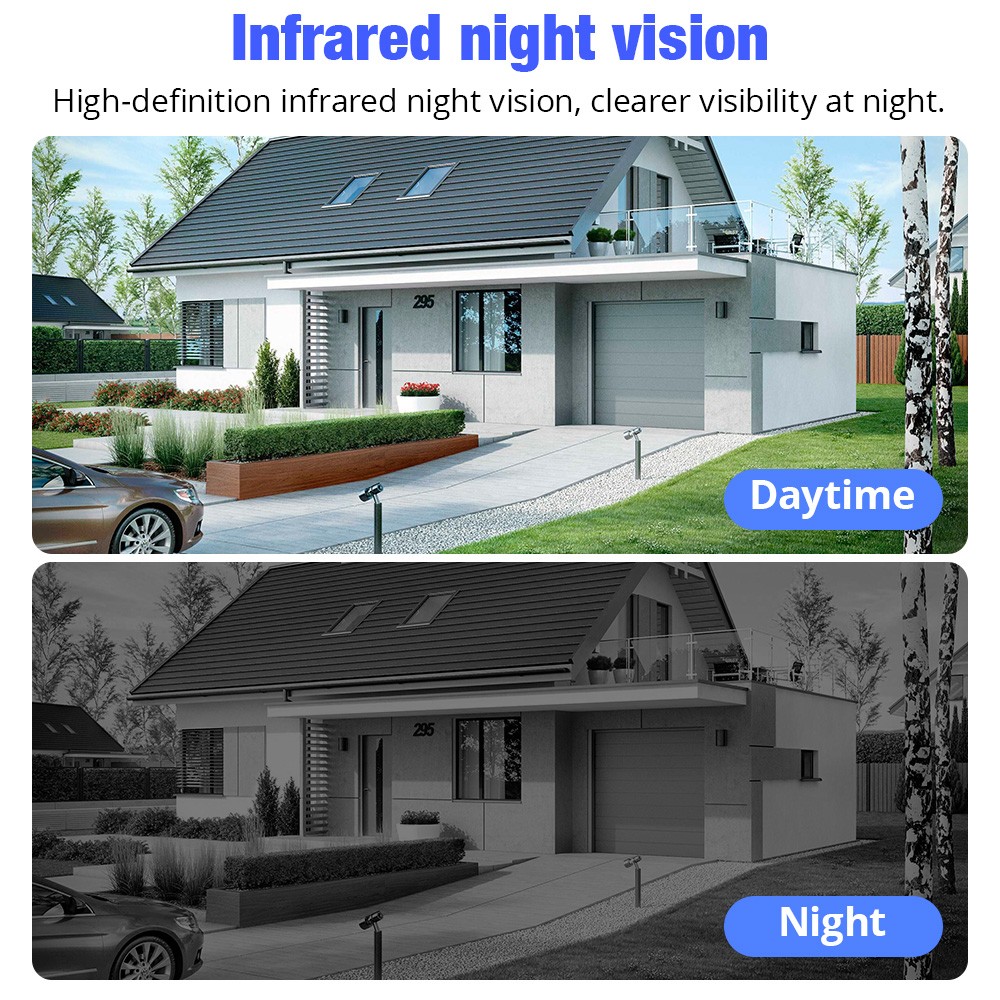 2.4G WIFI Window Camera 2K Indoor Cameras for Home Security Easy & Quick Install