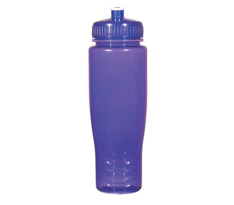 100 Bulk Pack 28 Ounce Purple Water Bottles Lids. USA Made