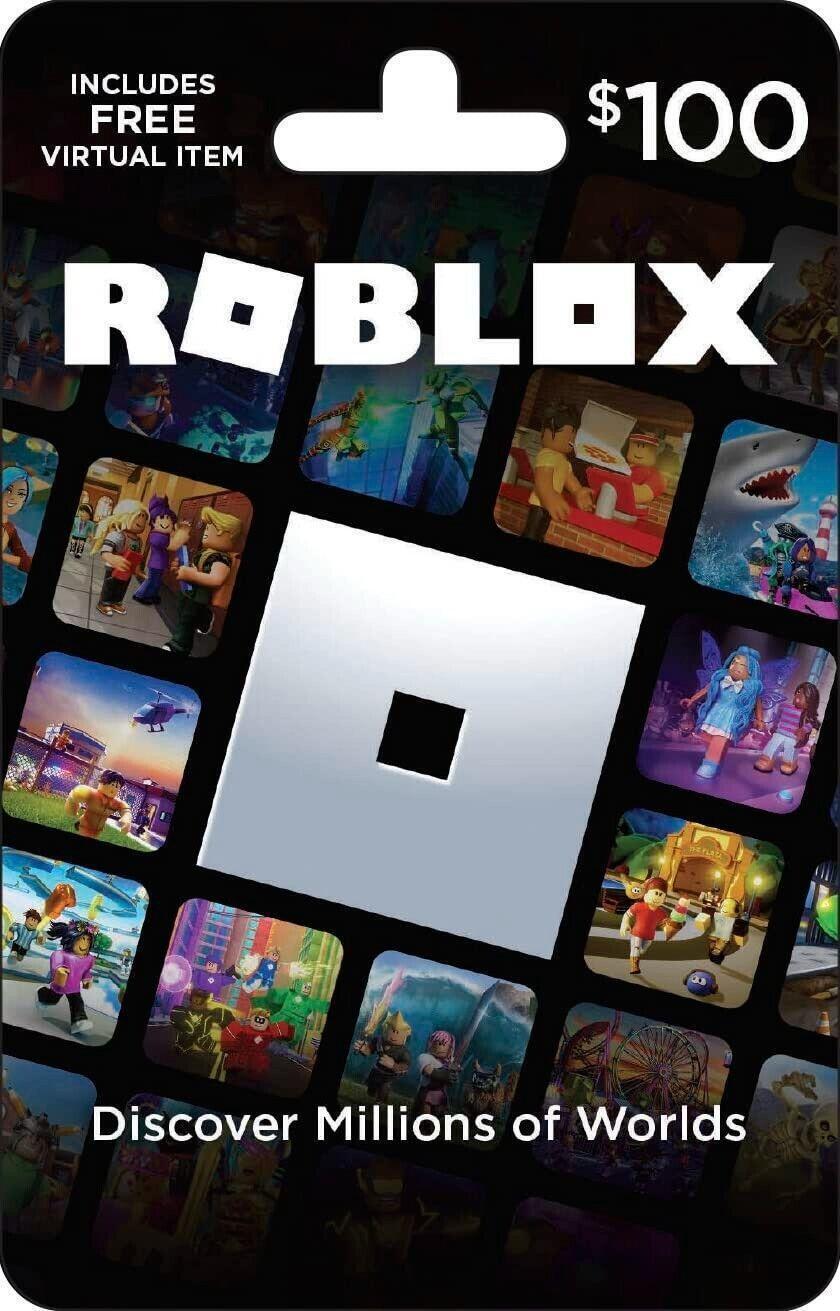 Roblox $100 Physical Gift Card [includes Free Virtual Itemgift  gift car