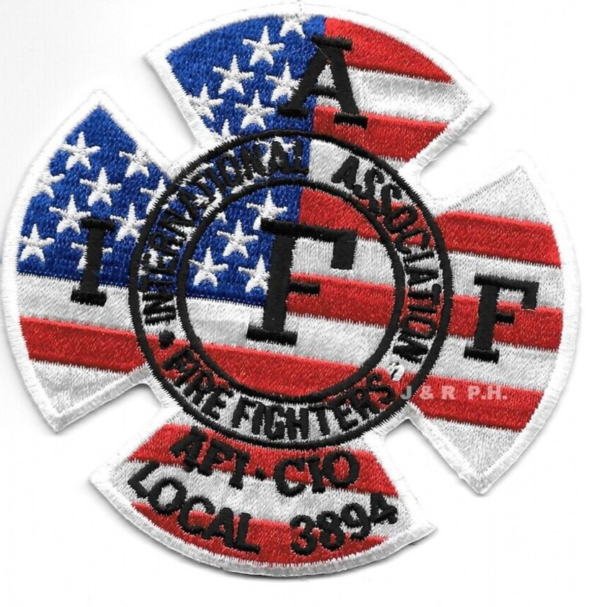 New York City  I.A.F.F. AFL-CIO LOCAL 3894 (3.5" x 3.5" size) fire patch