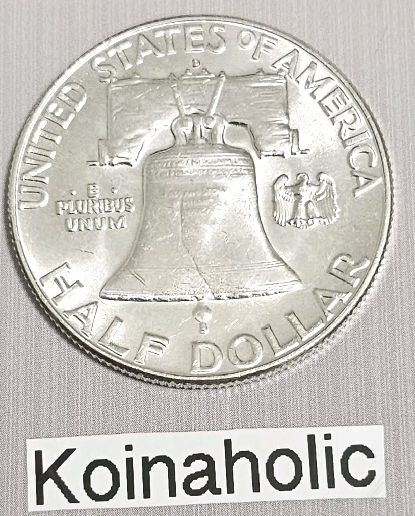 1962 PD Franklin Half Dollars, BU Mint State 90% Silver From Freshly Opened Roll