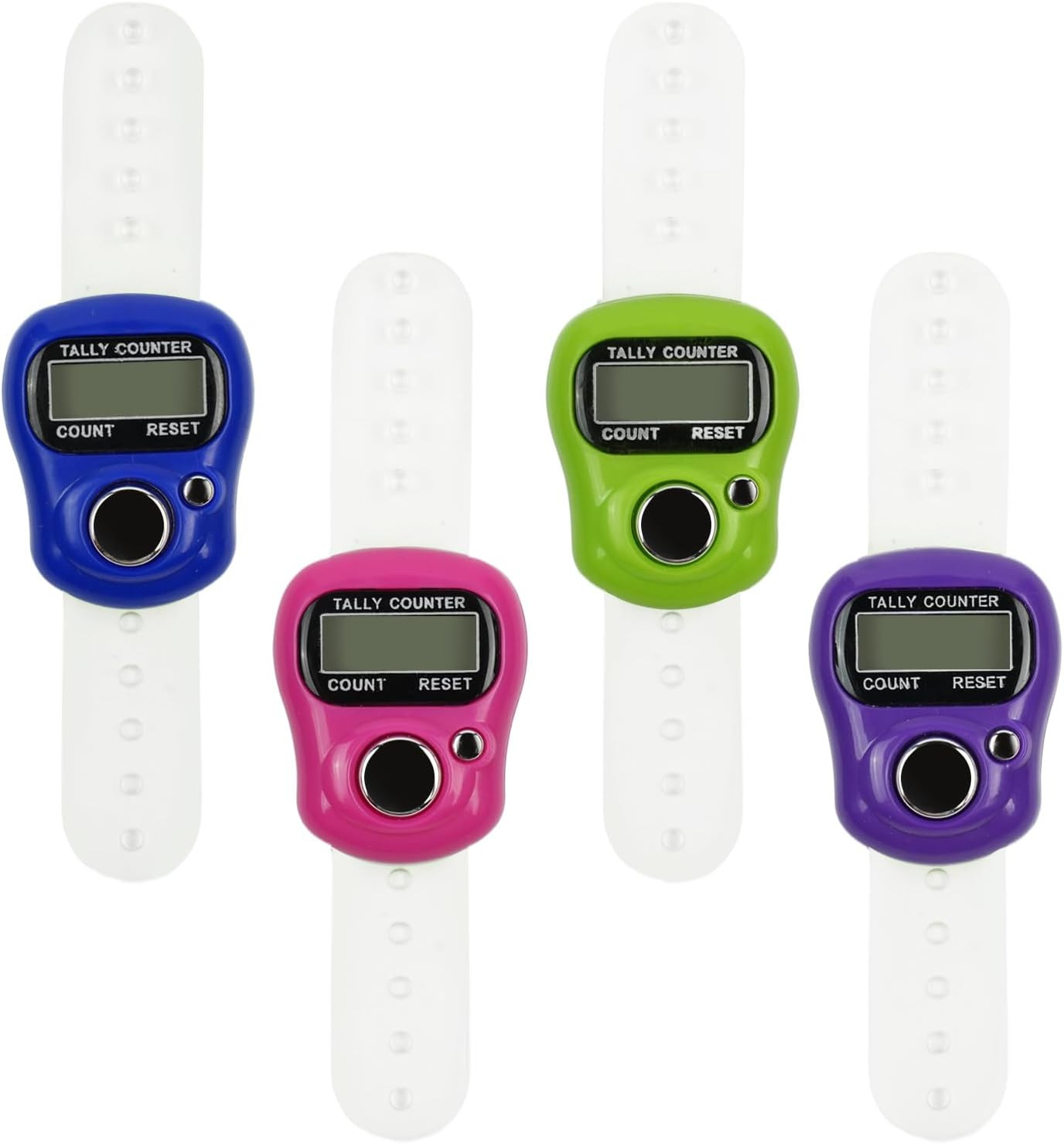 4 PCS Electronic Finger Counter, 5 Digit Number and LCD Electronic Digital Displ