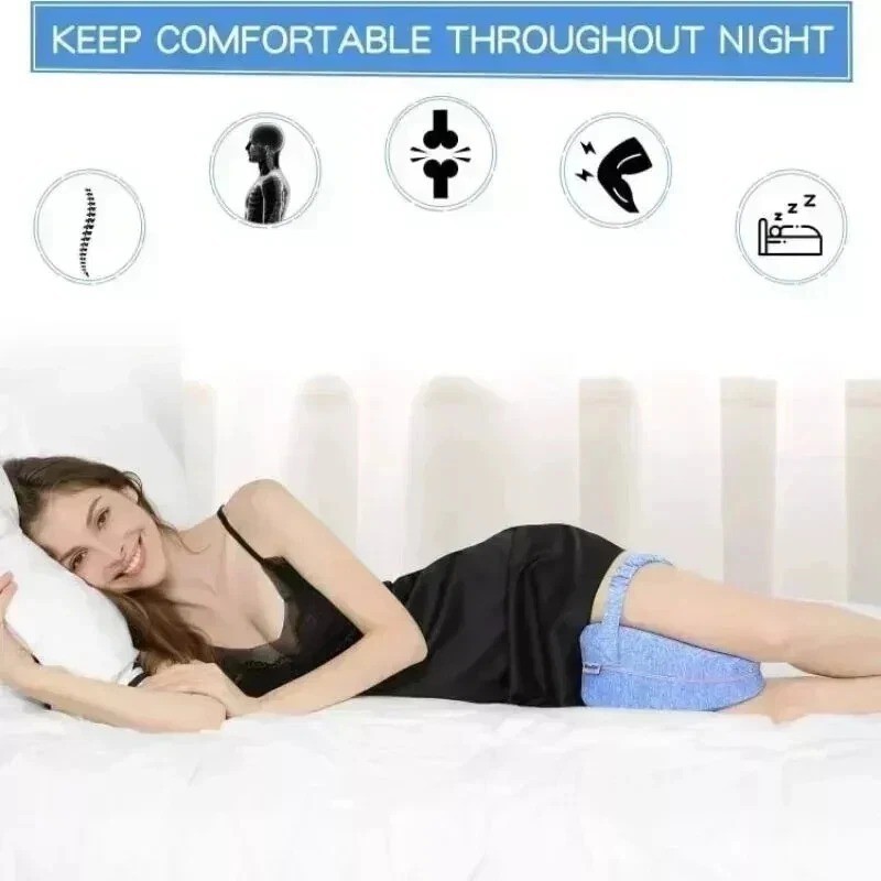 Memory Foam Leg Pillow for Side Sleepers Sciatica Hip Back Pain Relief