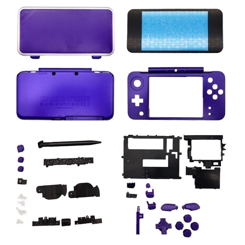 Housing Shell for Nintendo 2DS XL Replacement System Screen Tools Black Purple
