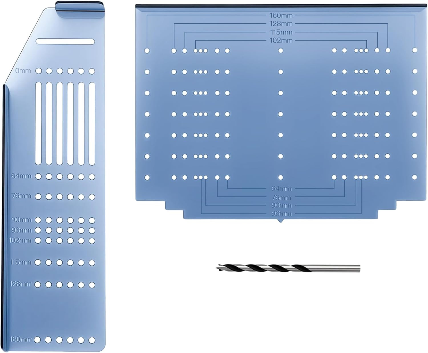 Cabinet Pulls Installation Jig with Drill Bit - Easy Mounting Template Kit