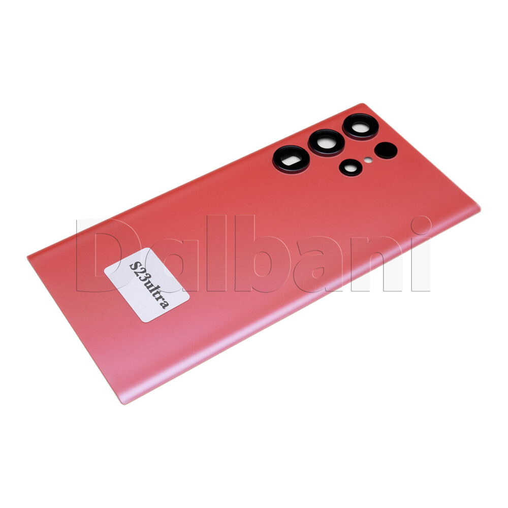 Back Glass Rear Housing Battery Cover For Samsung Galaxy S23 Ultra SM-S918 Red