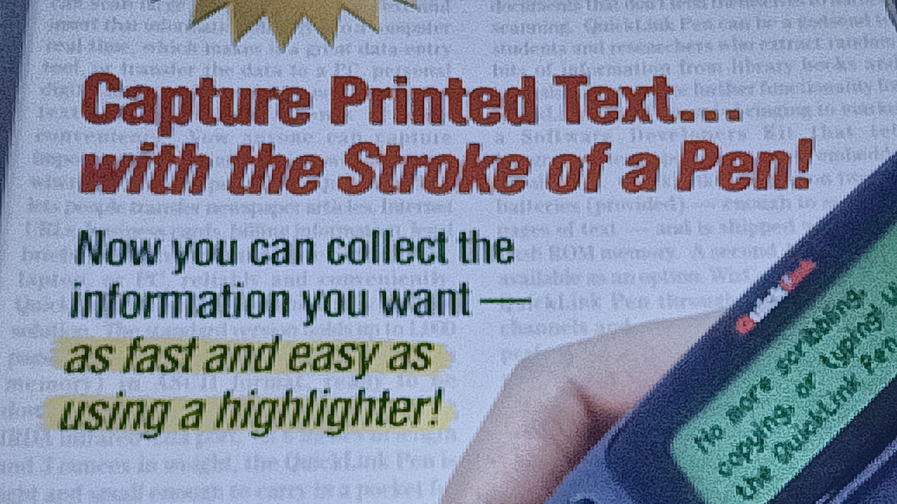 WizCom QuickLink Pen Handheld Scanner Super Pen 🔵