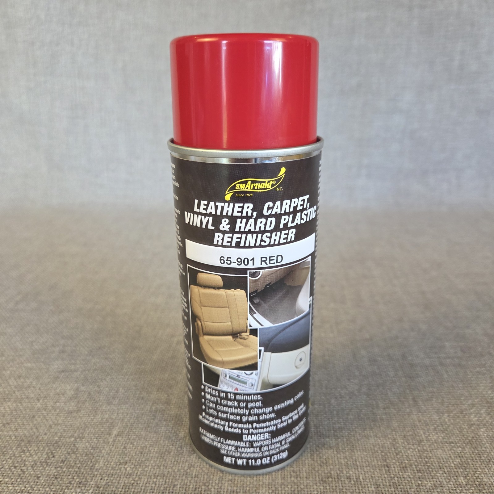 SM Arnold 65-901 Red Leather Vinyl Carpet Plastic Refinisher 11 Oz New