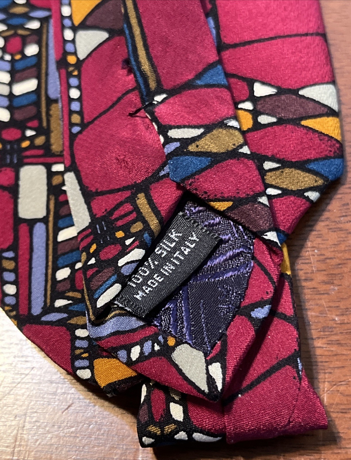 Frank Lloyd Wright 100% Silk Tie Jewel Light. “RM”