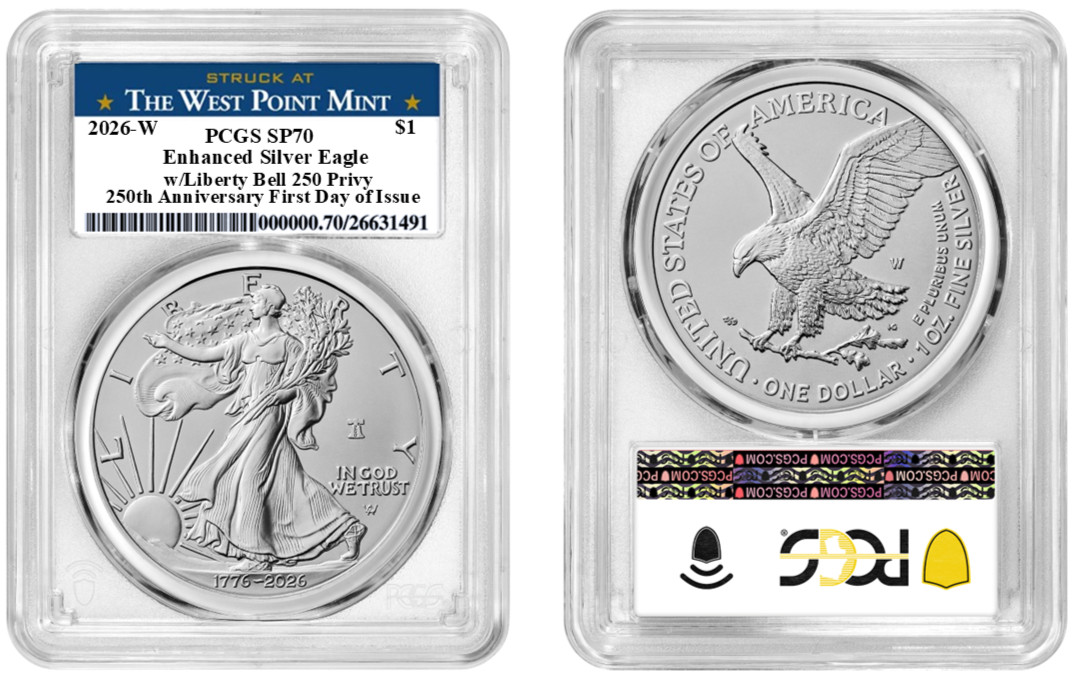 2026 W Silver American Eagle $1 Enhanced PCGS SP70 First Day of Issue #99