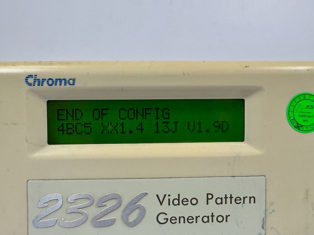 Chroma ATE 2326 Video Pattern Generator RS-232C 16xTTL DVI Analog RGB
