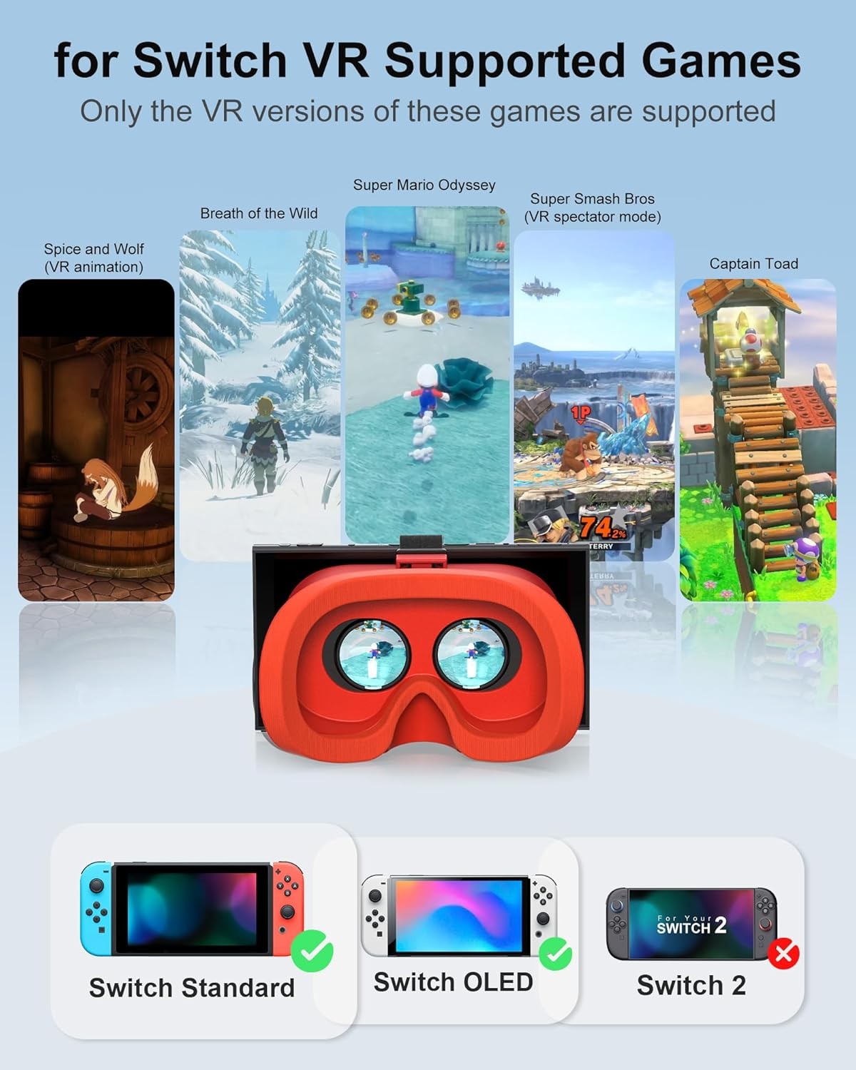 VR Headset Labo VR Kit 3D Goggles For Nintendo Switch OLED Gaming Accessory