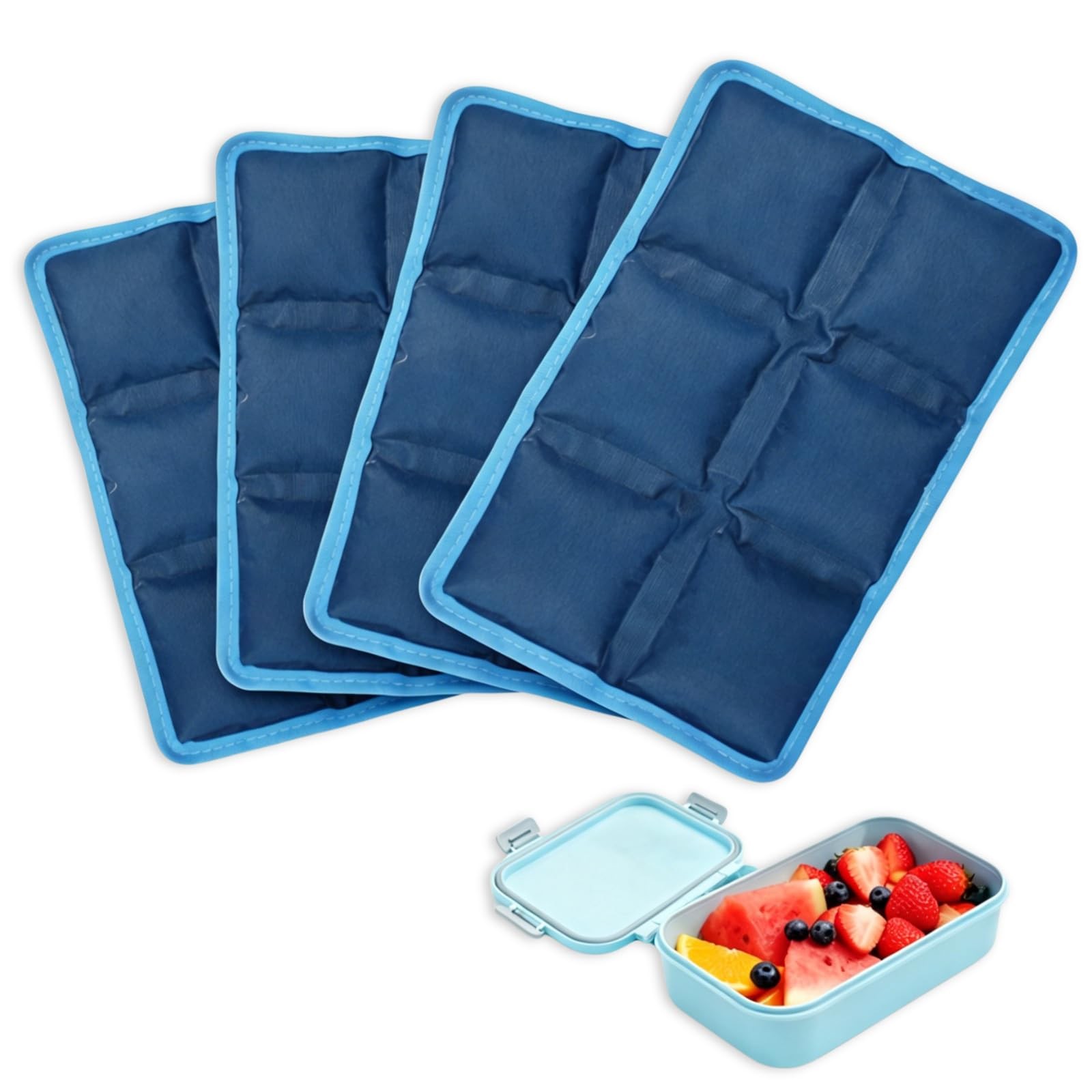 Small Ice Packs for Lunch Boxes â€“ 4PCS Slim, Flexible & Reusable Gel Cold Pac