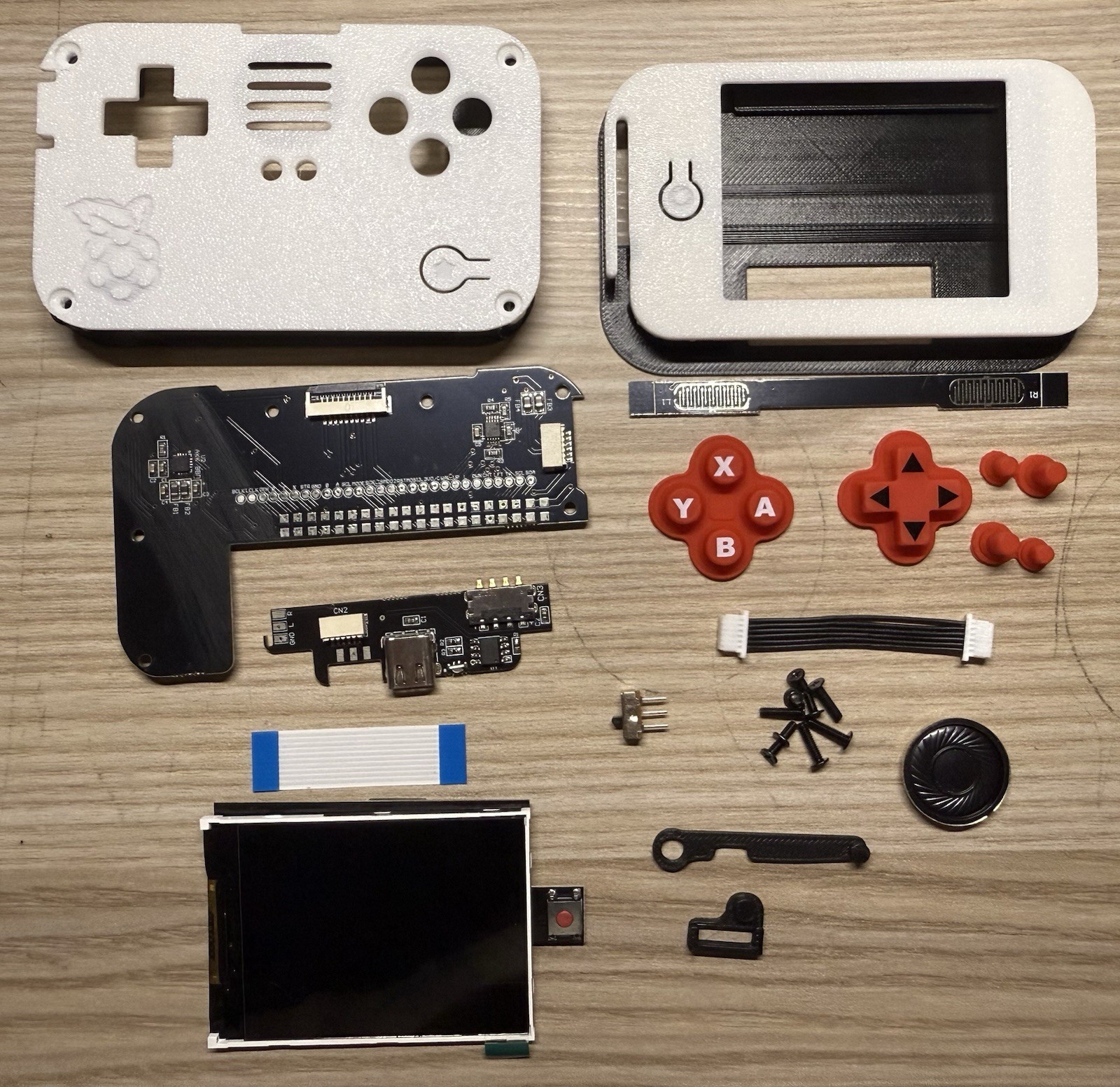 Mintypi lite Kit white 3d-Printed Parts set Red Colour silicone button