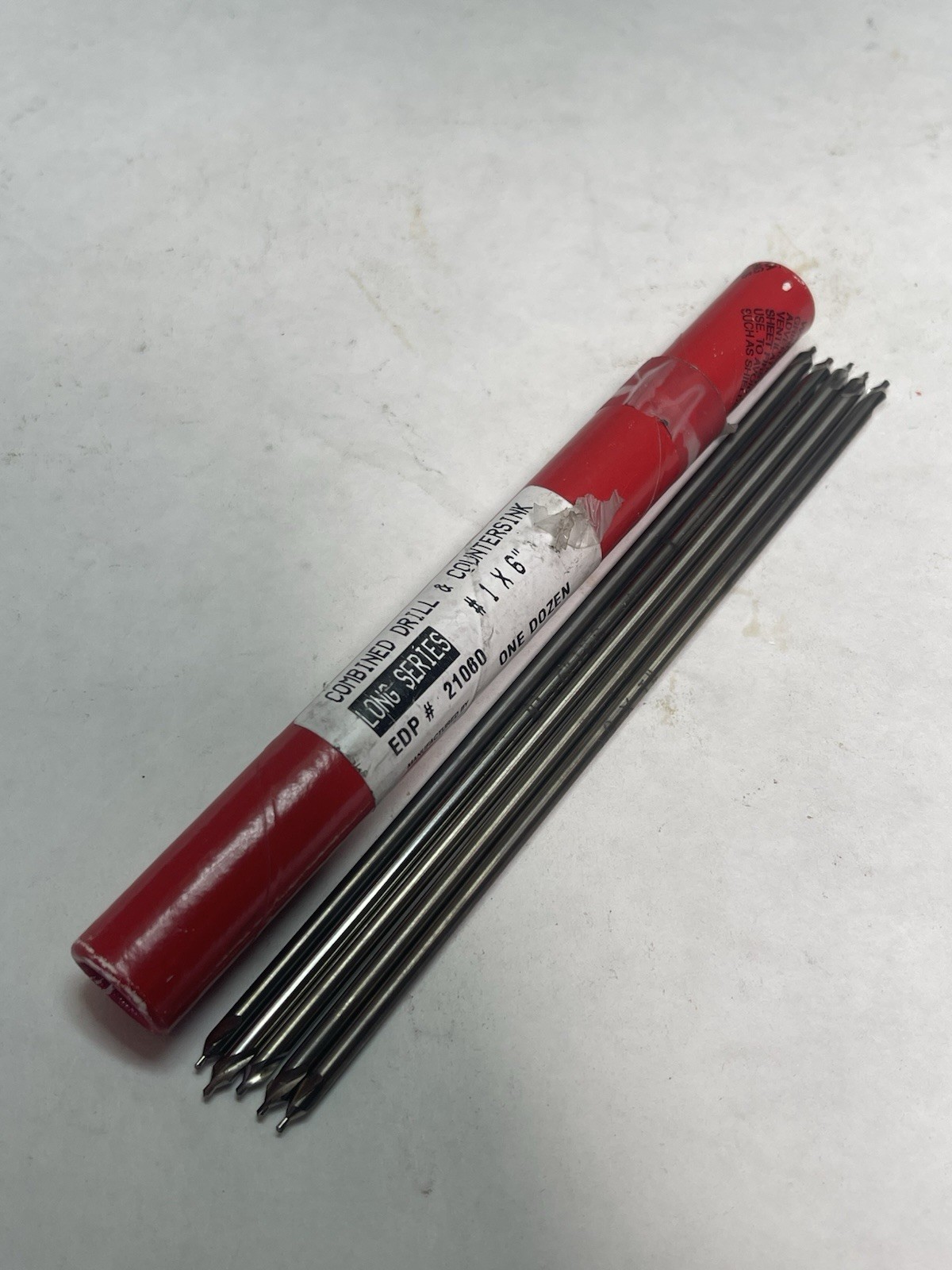 5) KEO No.1 Drill/Countersink Bit, 60 Deg, Double Ended HSS 1/8”Shk x6L(26MY258)