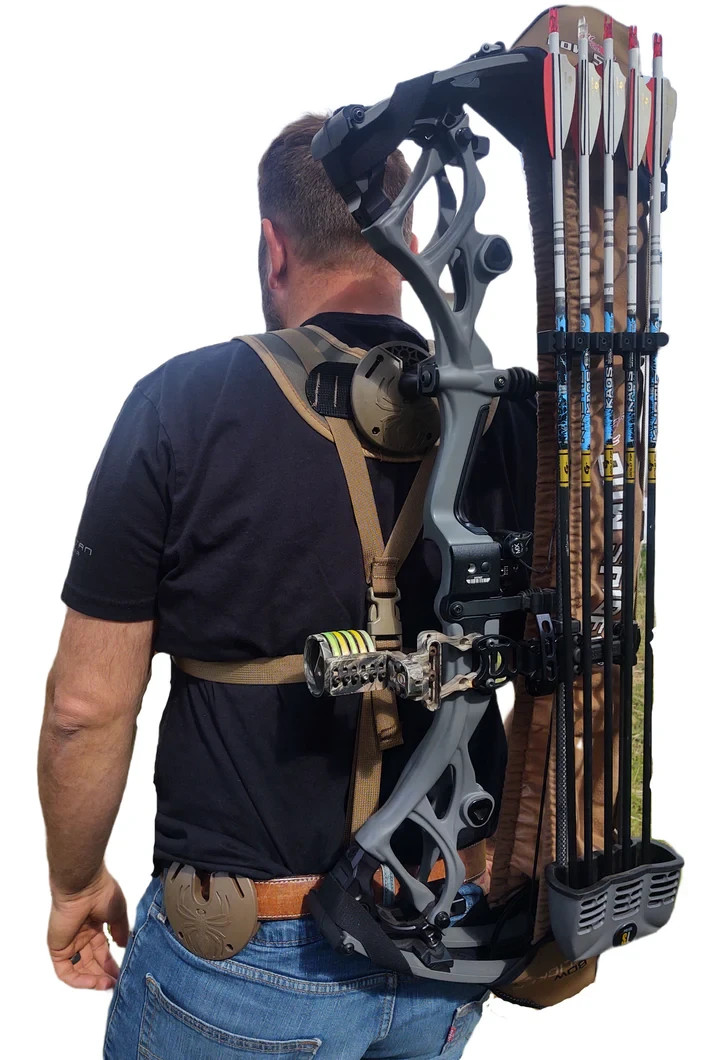 Bow Spider Univ Hands-Free Pro Suspenders Carrying Harness Tan