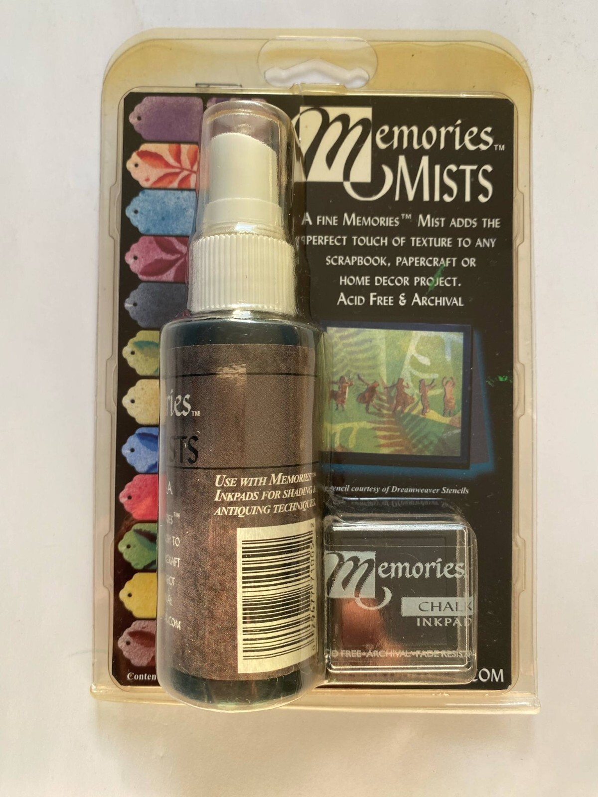 MEMORIES MISTS SUPERIOR CHALK PAD Wheatgrass snowy evergreen SPRAY TONE - NEW