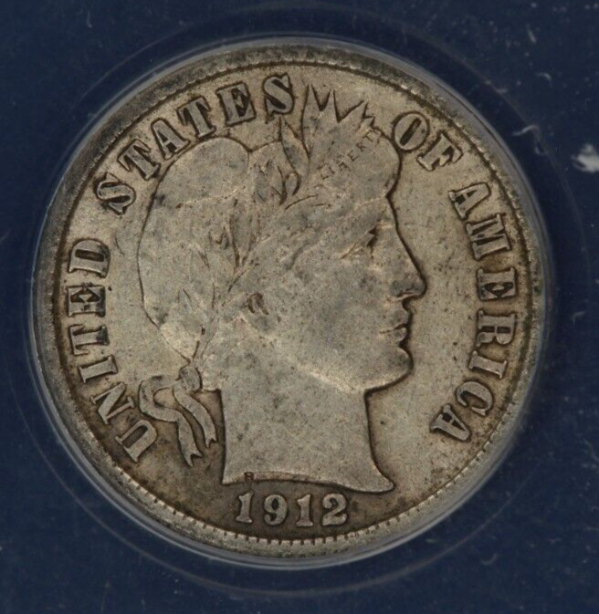1912-D Barber Dime 10c ANACS - VF35