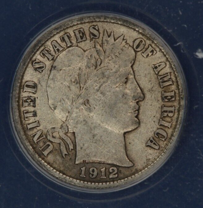 1912-D Barber Dime 10c ANACS - VF35