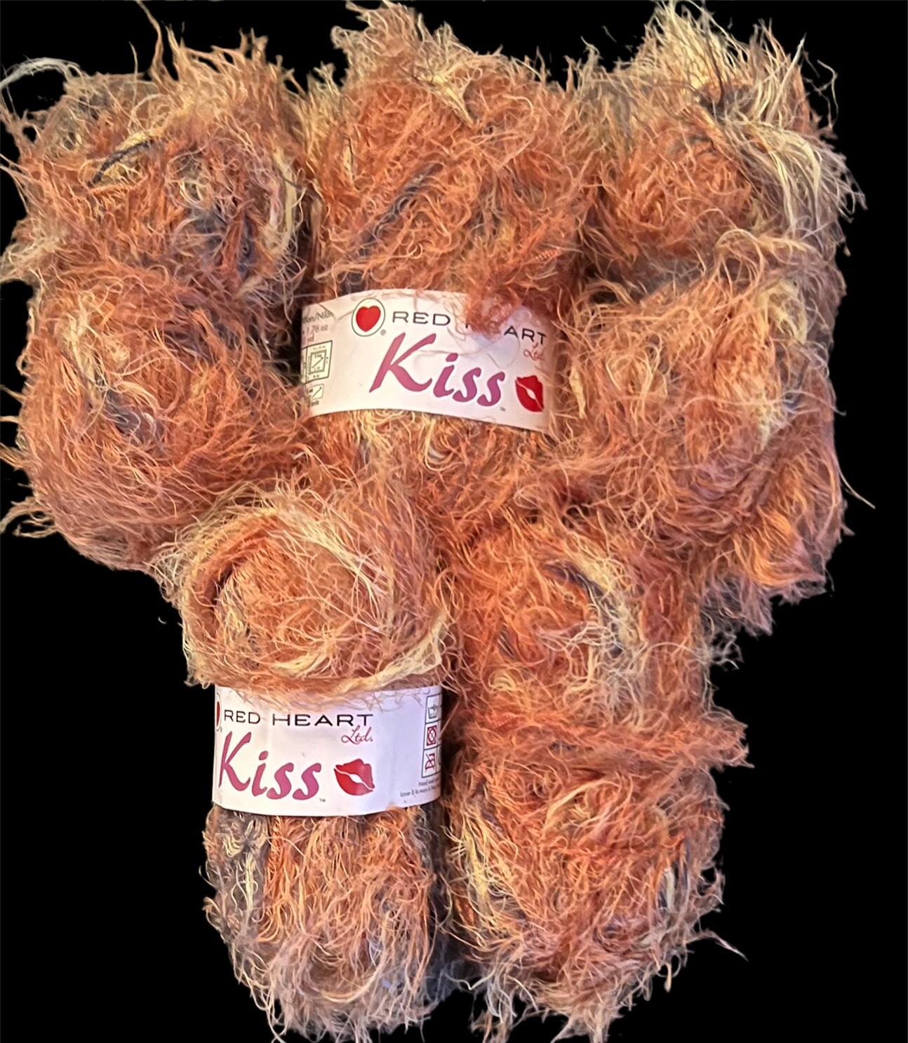 Red Heart Kiss Yarn 3334 Hickory 100% Nylon 50g 1.76 oz 83 yd Lot Of 5