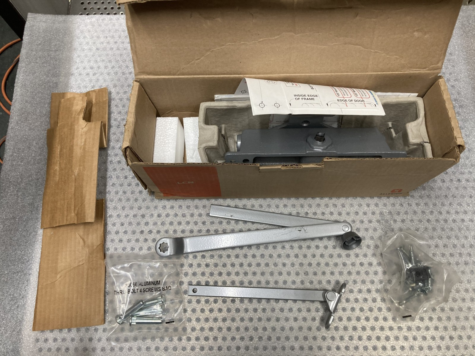 LCN 1261 Rw/PA Aluminum Finish Door Closer