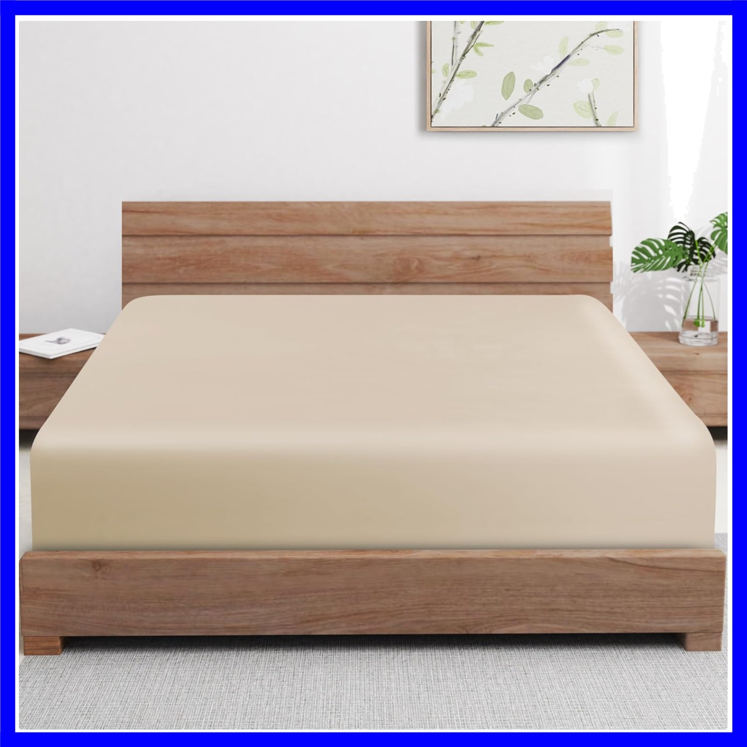 Bamboo Viscose Cooling Fitted Sheet King Size Only, 400 Thread Count, 16" Dee...