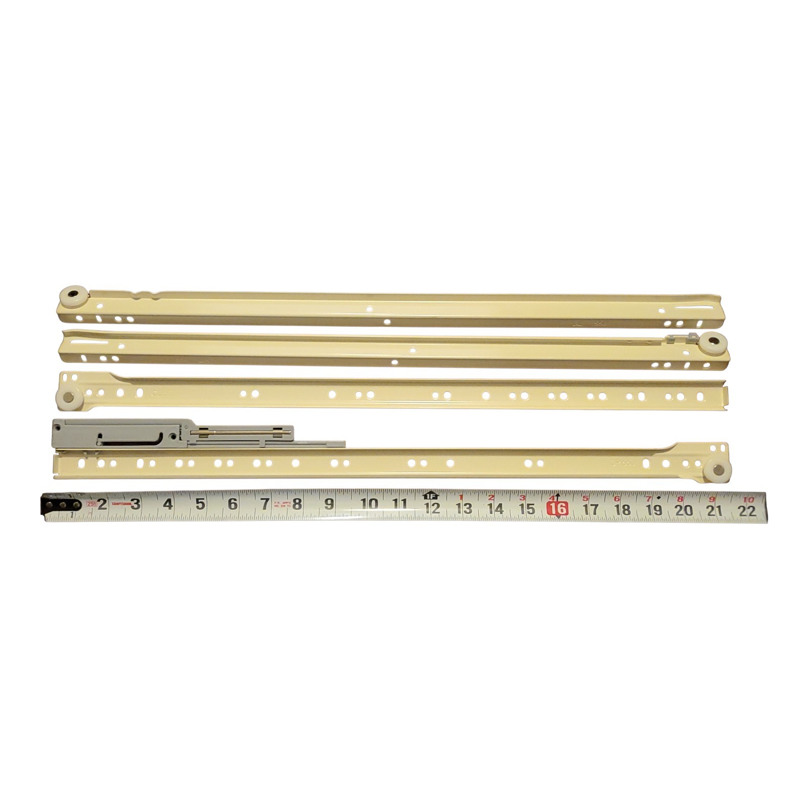 22 In. Self-Closing Bottom Mount Drawer Slide Set 1-Pair (2 Pieces)