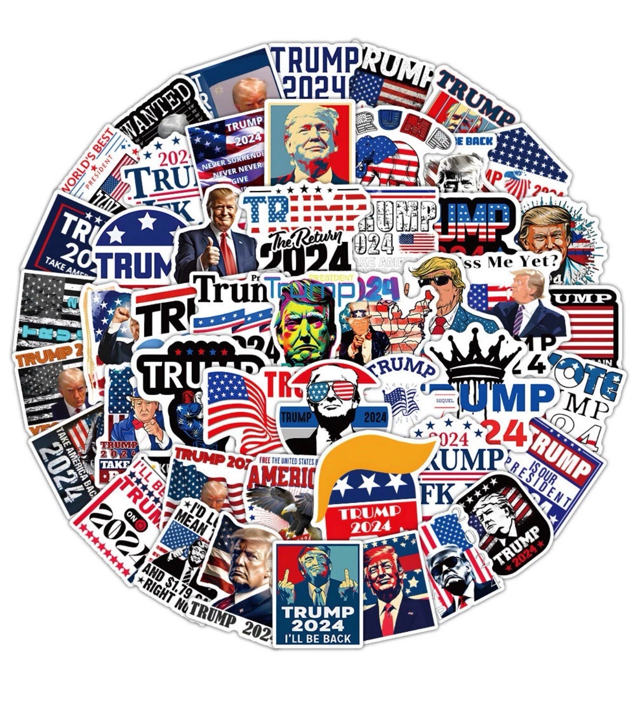 50 PCS President Donald Trump MAGA USA GRAFFITI Sticker Decals 2.5-3.5” LOT T3
