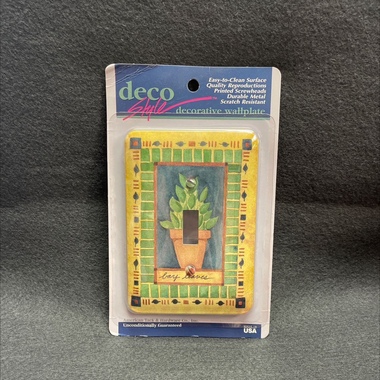 Wall Plate  Bay Leaves Single Switch