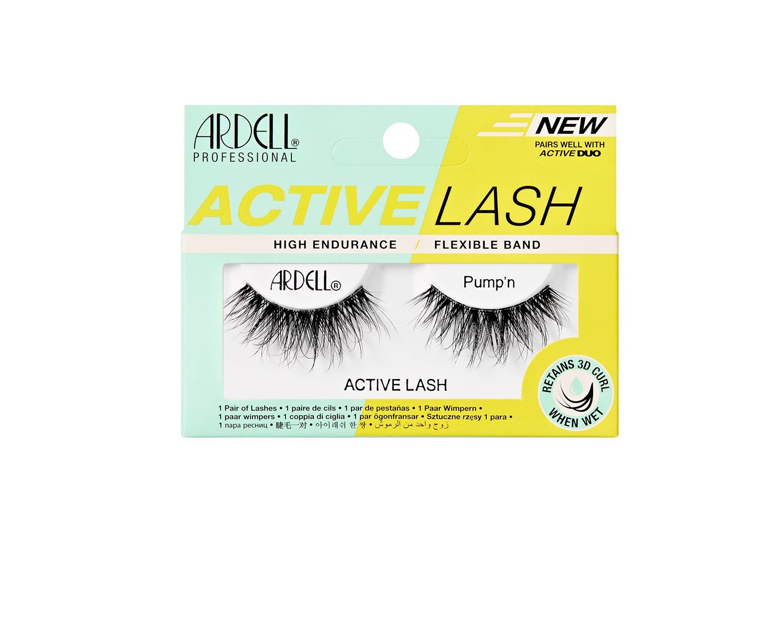 Ardell Active Lashes Pump’n - Long-Lasting False Eyelashes, Sweat-Resistant,...