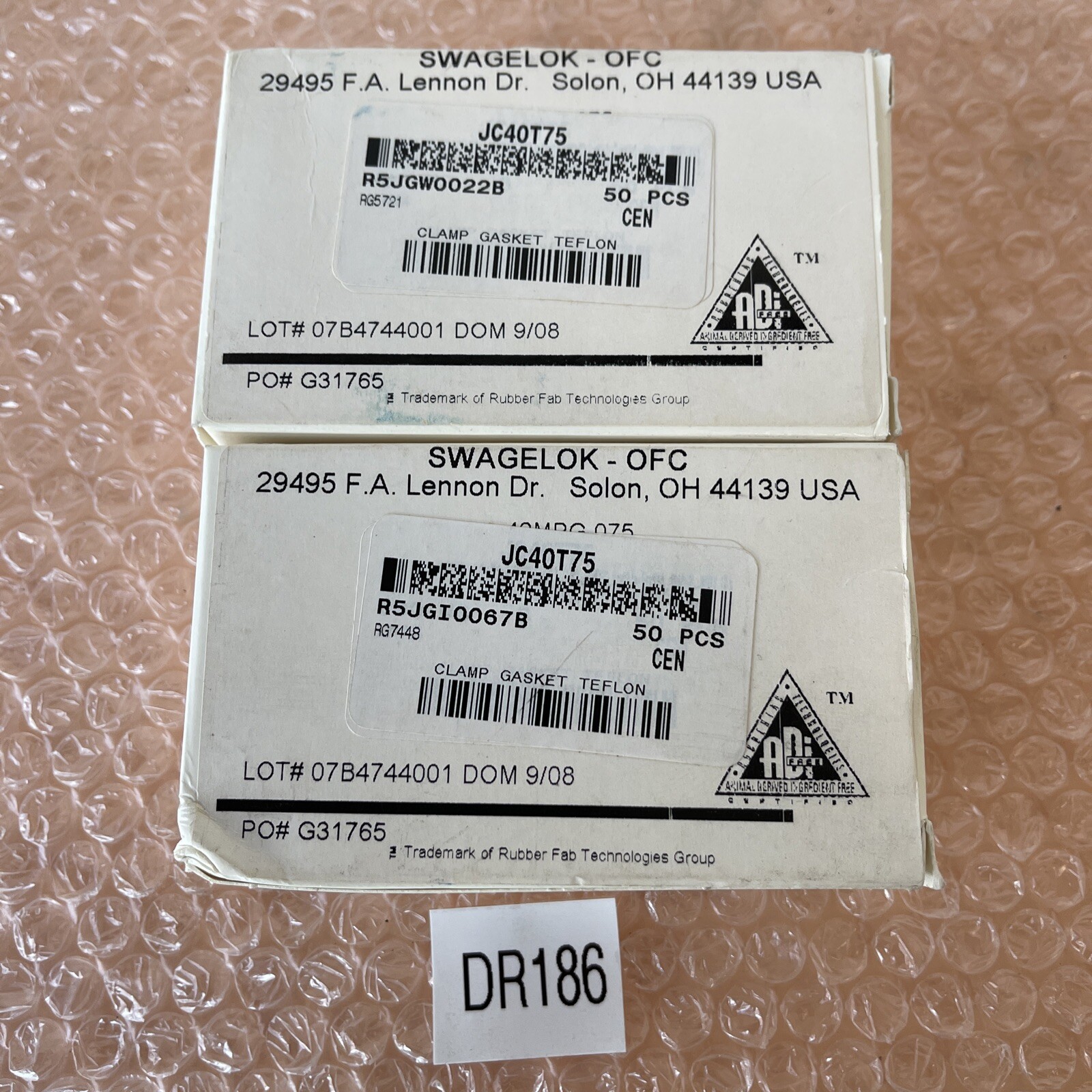 (100) NEW- Swagelok JC40T75 Teflon Clamp Seal Gaskets || Fast Shipped 🇺🇸