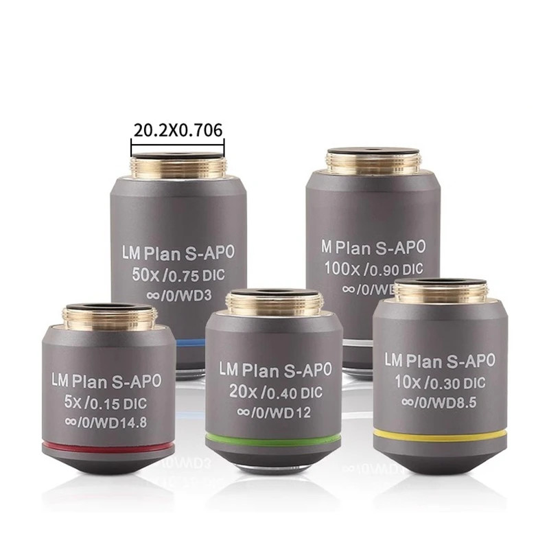 LM Plan S-APO 5X-100X Infinity Objective Lens DIC for Metallurgical Microscope