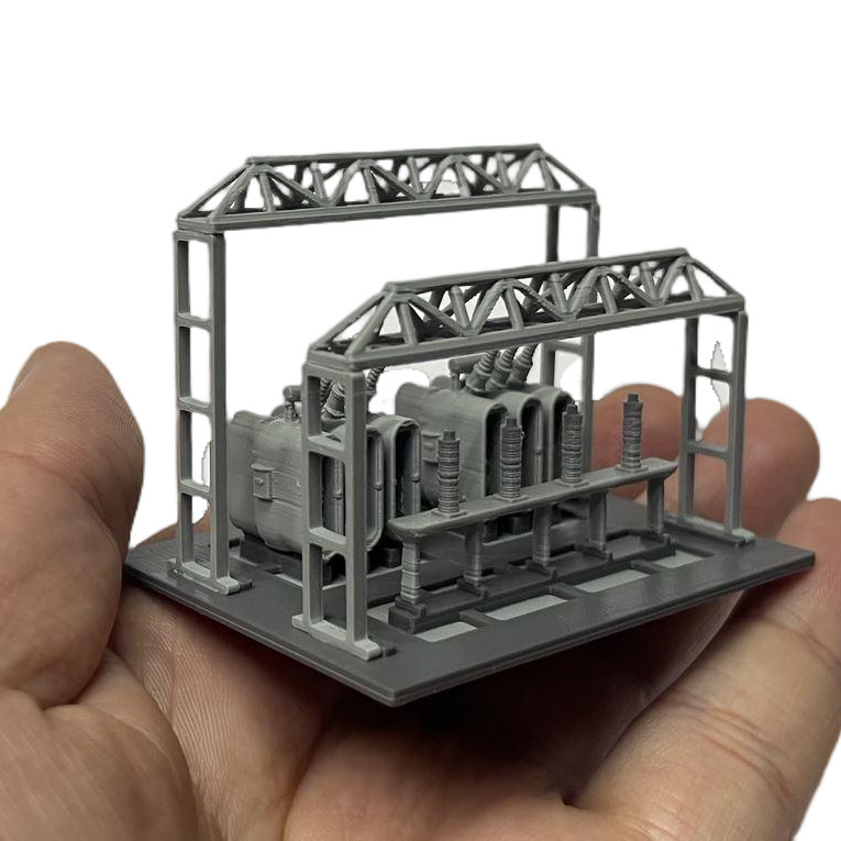 N Scale Diorama Electrical Substation Transformer Kit Railway Layout Accessories