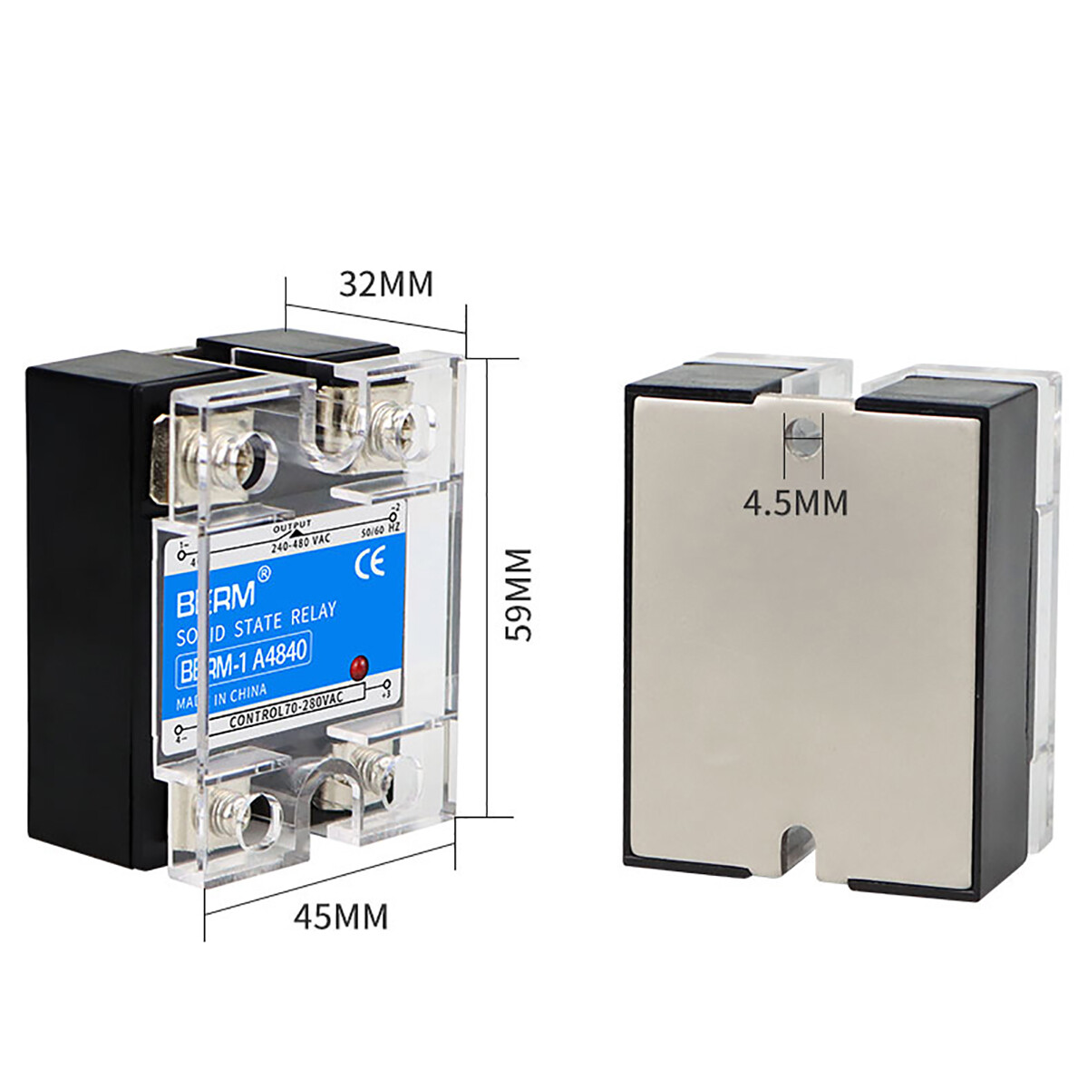 Solid State Relays Module AC-AC Single-phase SSR-10/25/40/60/80/100 Contactless