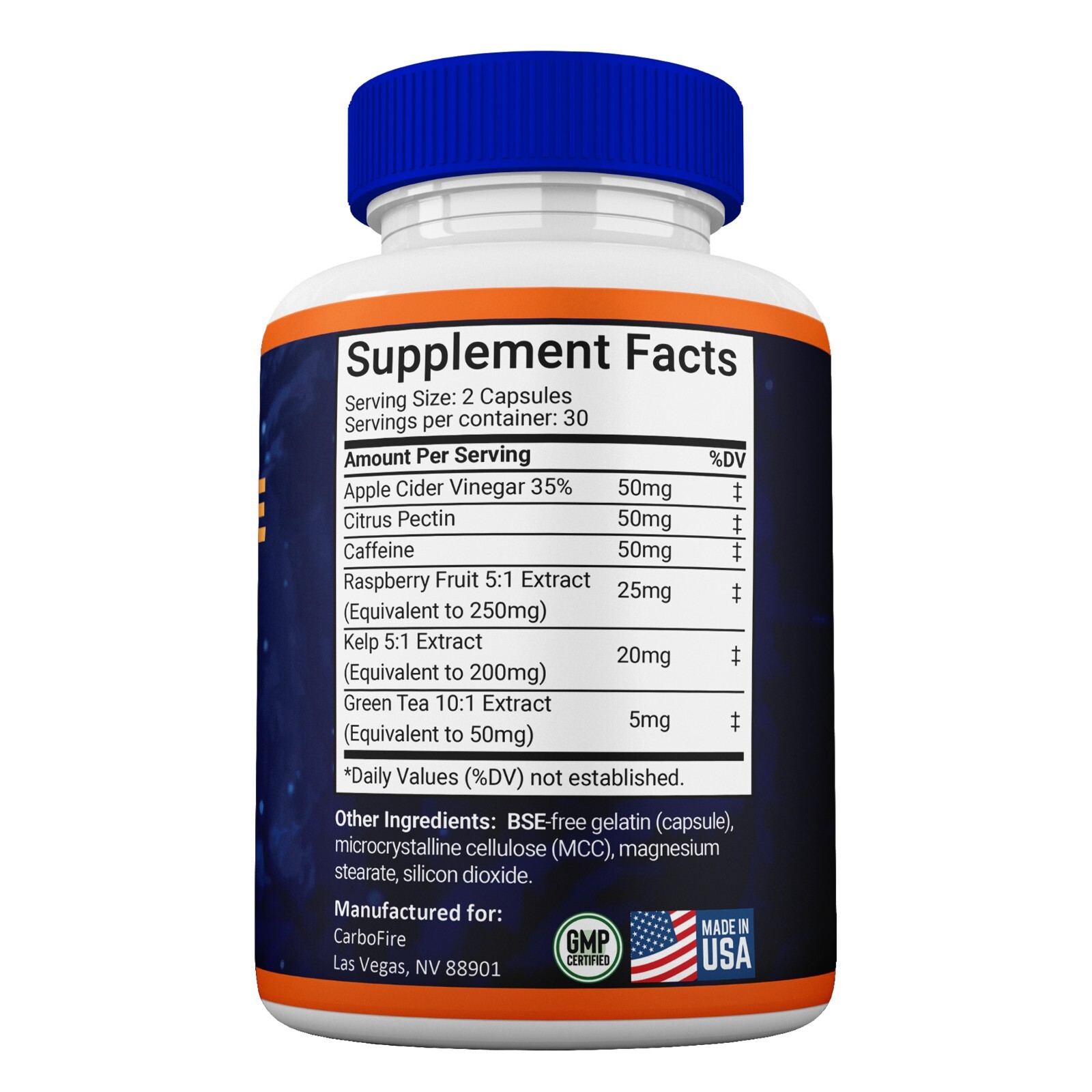 Carbofire Capsules Maximum Strength Formula Carbo Fire Pills Supplement (2 pack)
