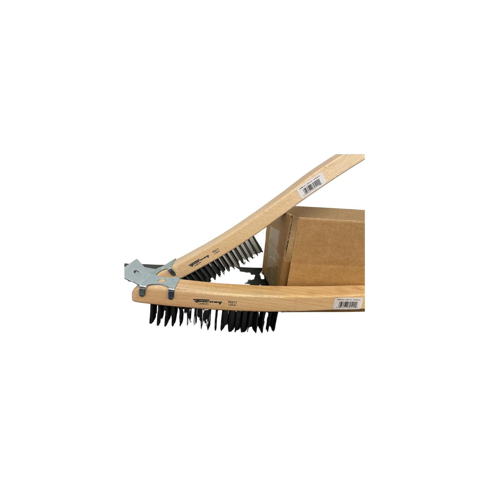 Forney 70511A, 2-Pack Scratch Brush with Scraper, Carbon, 3 x 19 Rows