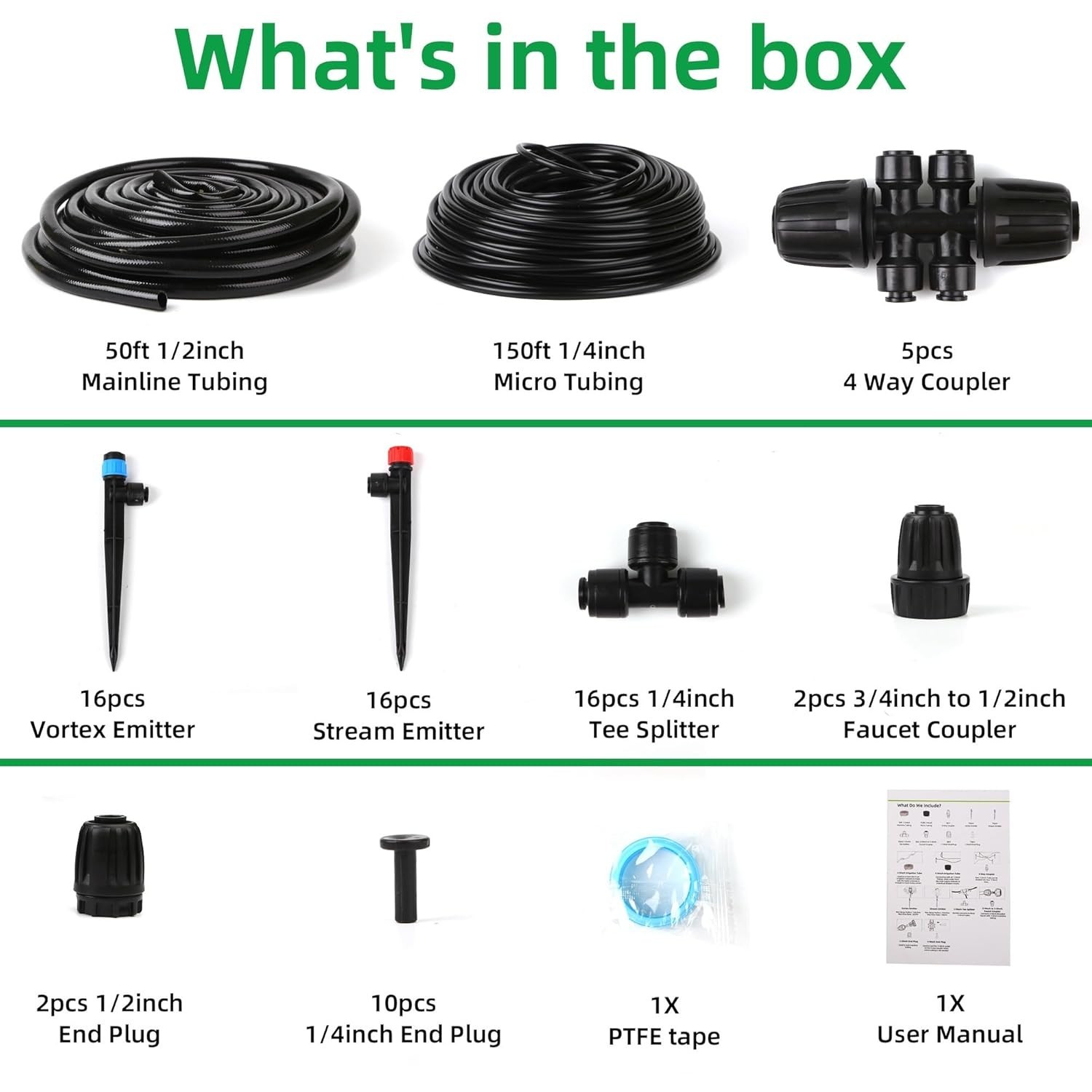 RYAN SELECTION - 200ft Drip Irrigation System Kit