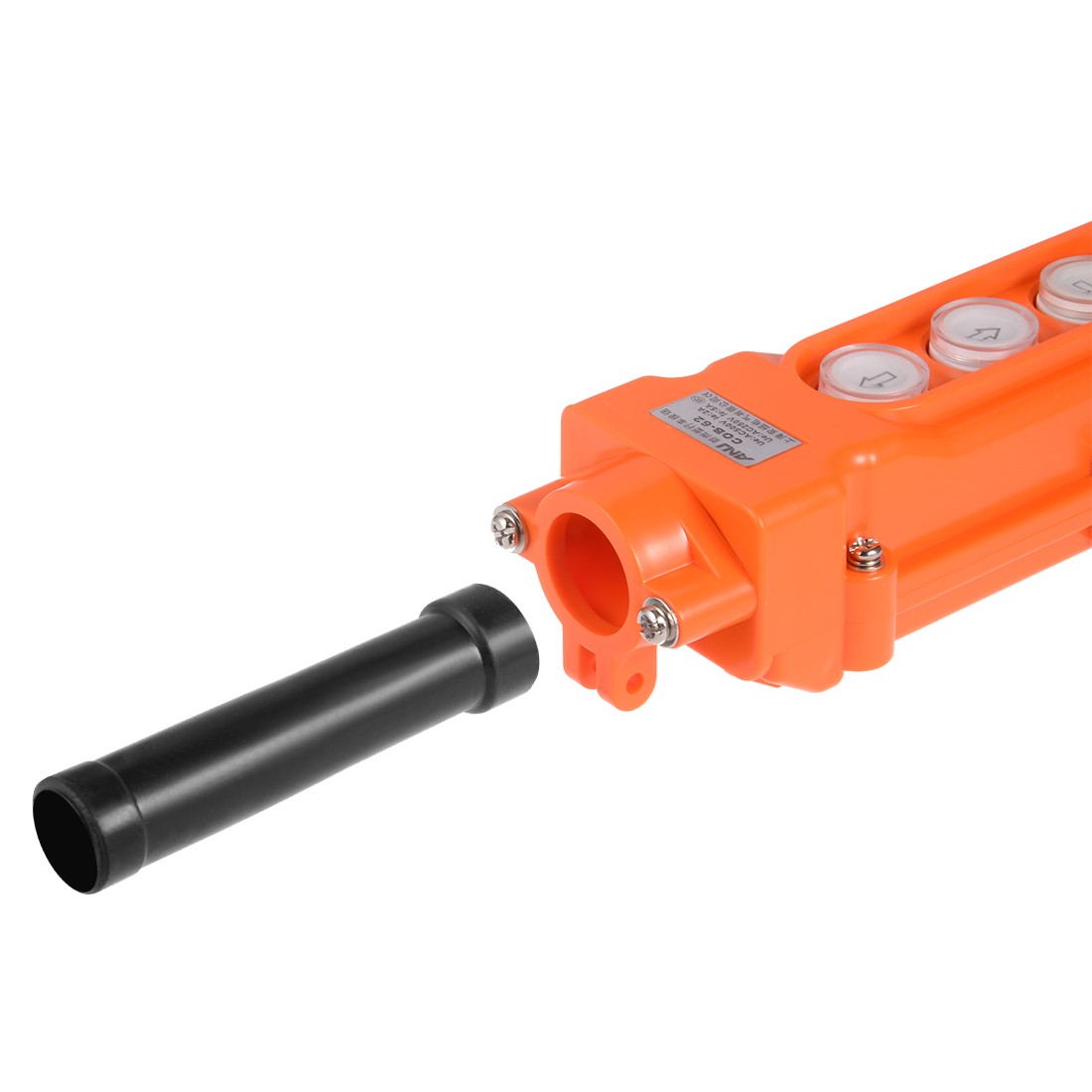 Hoist Crane Pendant Control Station Push Button Switch 4 Ways Orange DIY