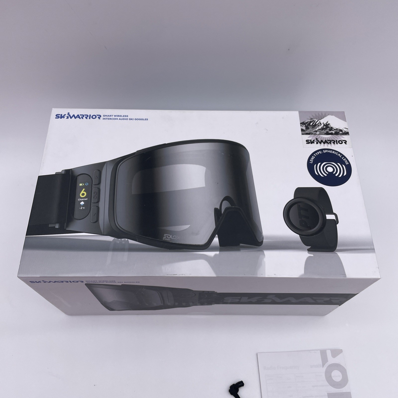 Ski Warrior Smart Wireless Intercom Audio Ski/Snowboard Goggles Black