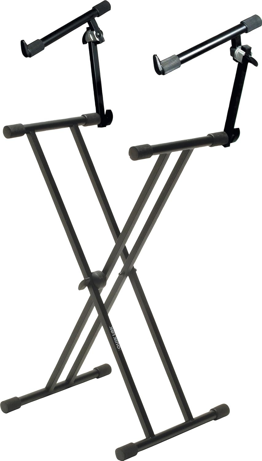 Quik Lok T-22 2-Tier Double-Braced X-Style Keyboard Stand