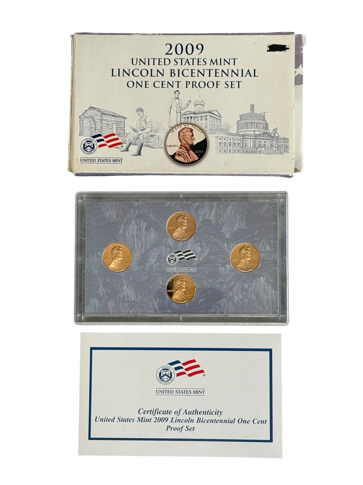 2009 United States Mint Lincoln Bicentennial One Cent Proof Set w/ C.O.A.