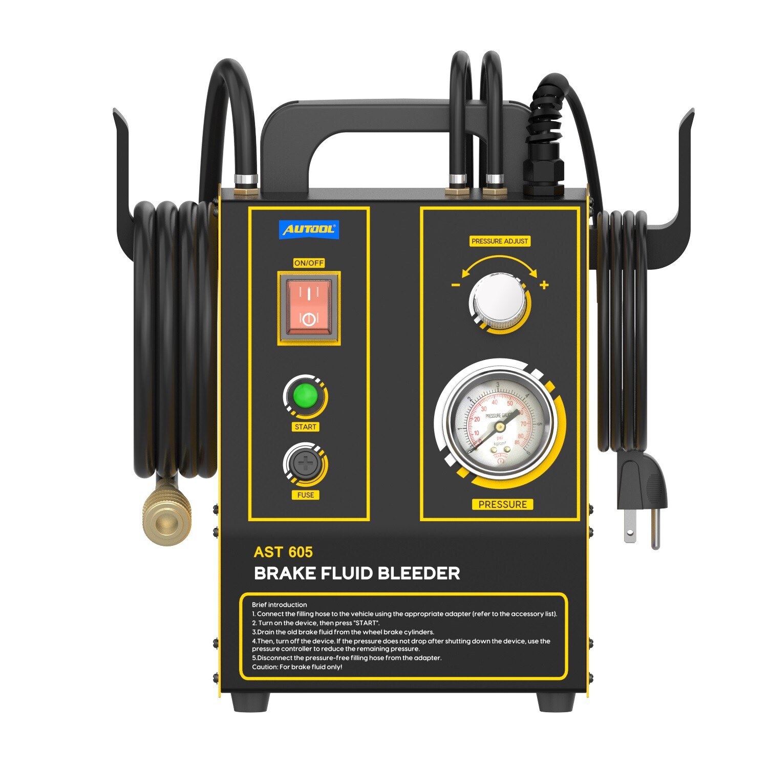AUTOOL AST605 Auto Brake Fluid Bleeder Kit 110V Car Brake Oil Exchanger Machine