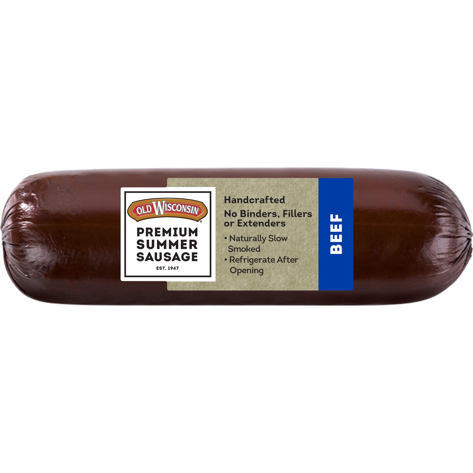 Old Wisconsin Premium Summer Sausage, 100% Natural Meat, Charcuterie,