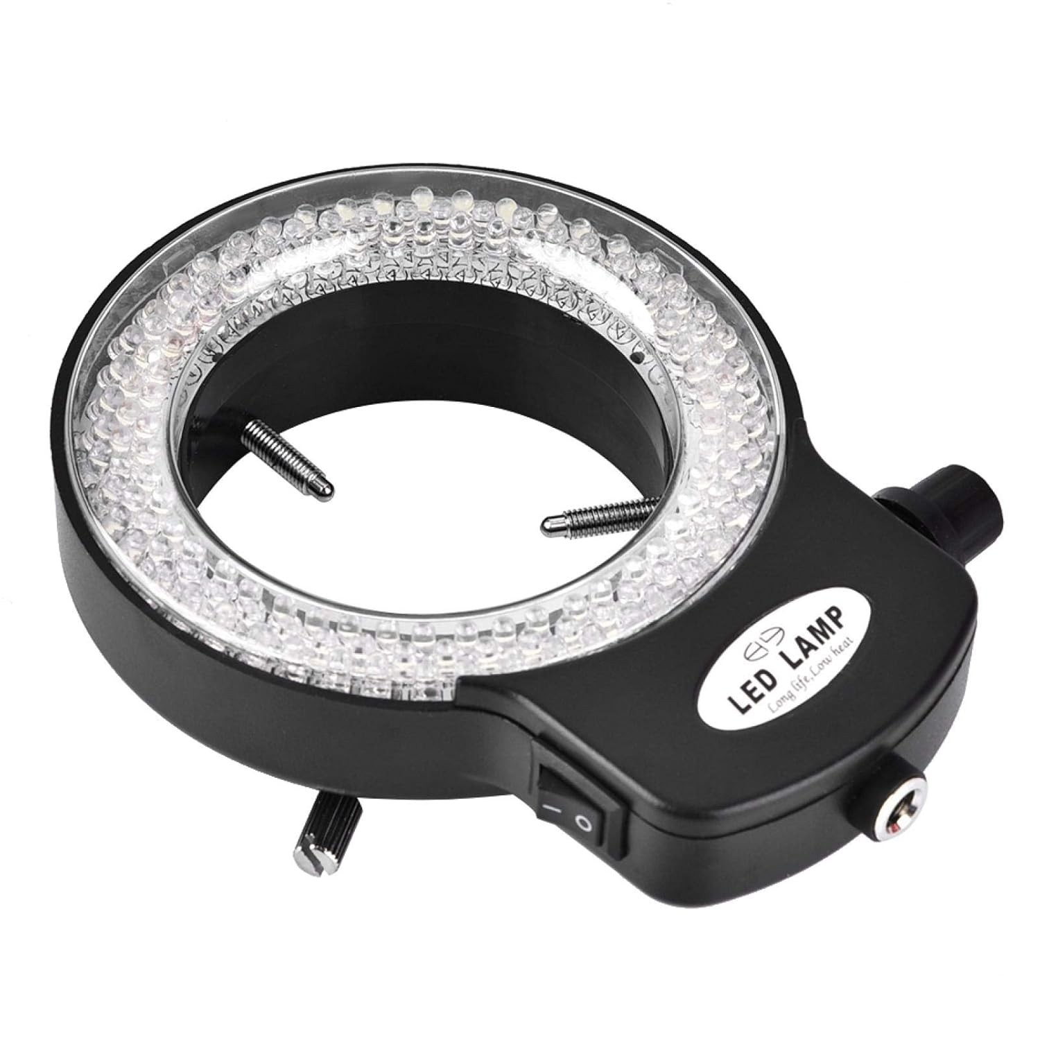 Microscope LED Light 144 LED Beads Light Source Brightness Adjustable Ring Lamp