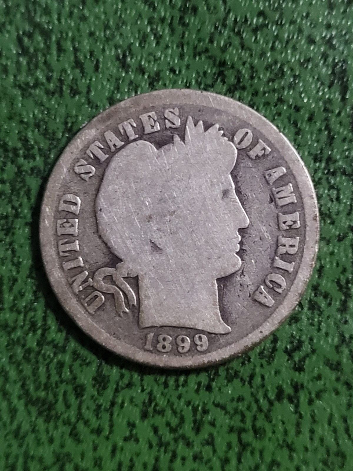 1899 Barber Dime Free Shipping