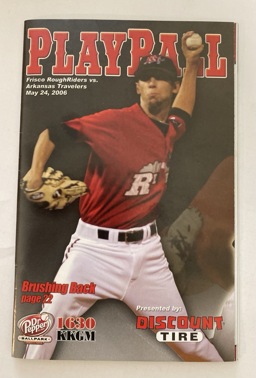 Frisco RoughRiders May 24 2006 PlayBall Program Jesse Carlton Pullout Poster