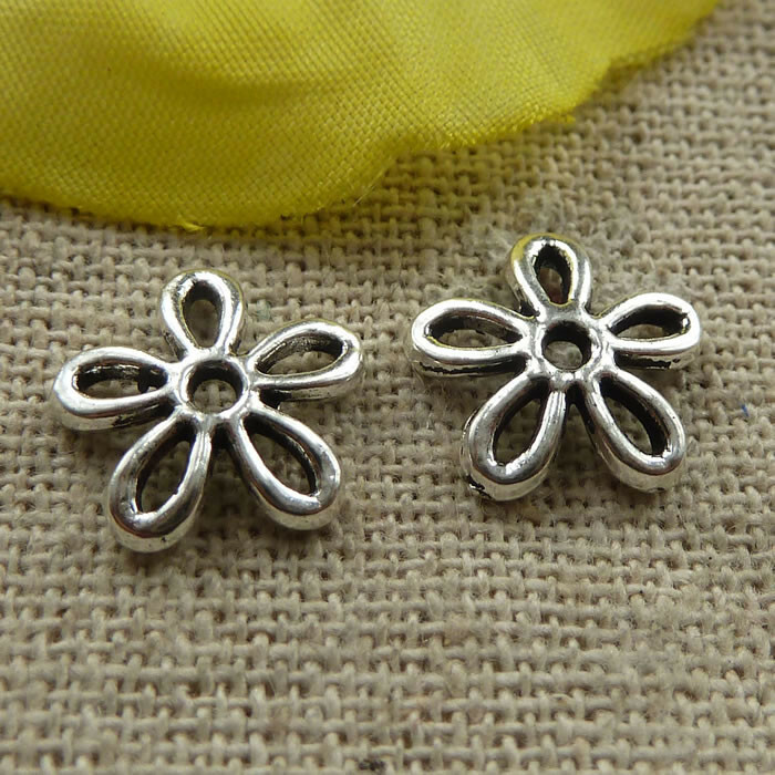Free Ship 400 pcs tibetan silver nice bead caps 11x2.5mm L-4161