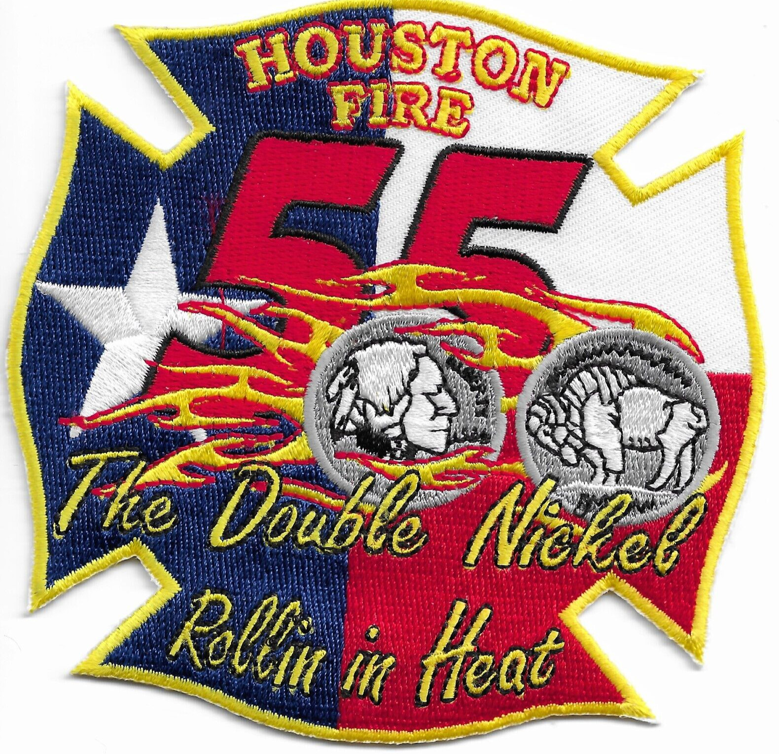 Houston  Station-55  "Double Nickel-In Heat", TX  (4" x 4" size) fire patch