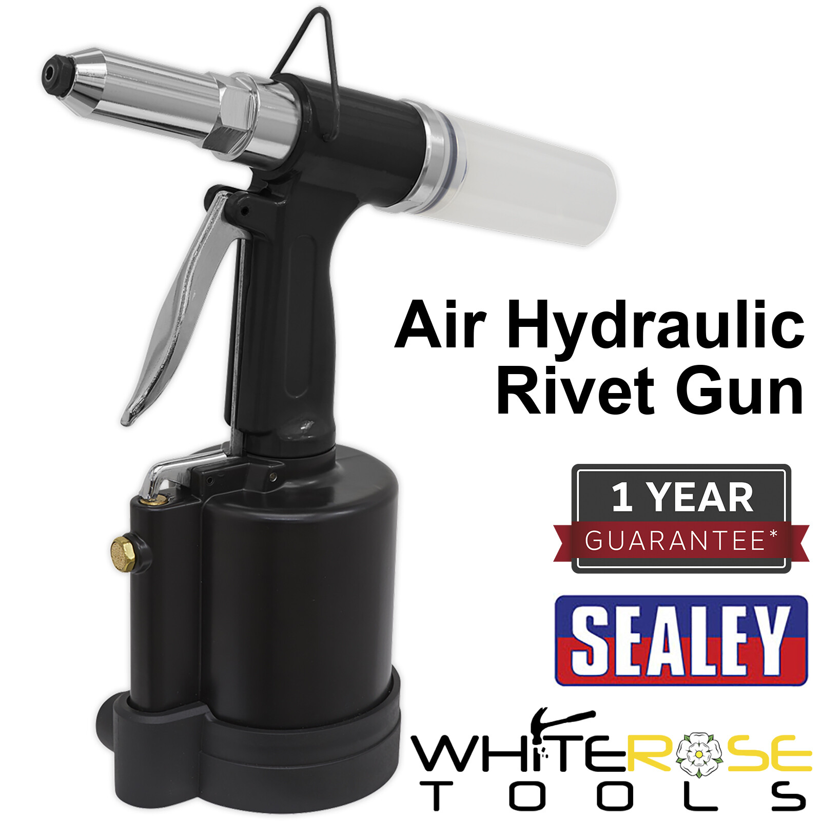 Sealey Air Hydraulic Rivet Gun Riveter 1/4" Aluminium Stainless Steel Rivets
